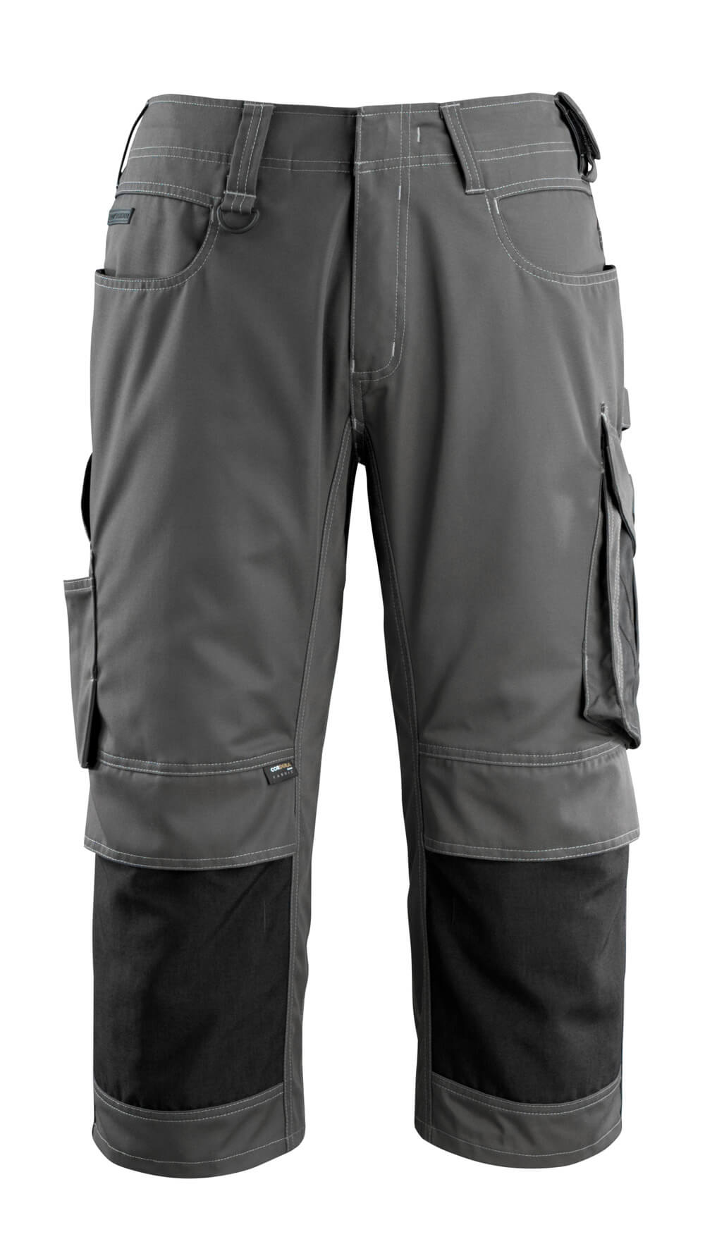 MASCOT UNIQUE Dreiviertel-Hose mit Knietaschen - Dunkelanthrazit/Schwarz