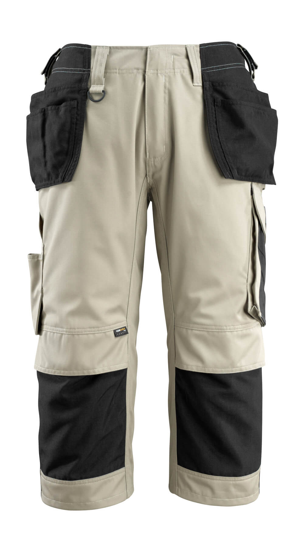 MASCOT UNIQUE Dreiviertel-Hose mit Hängetaschen - Hellkhaki/Schwarz