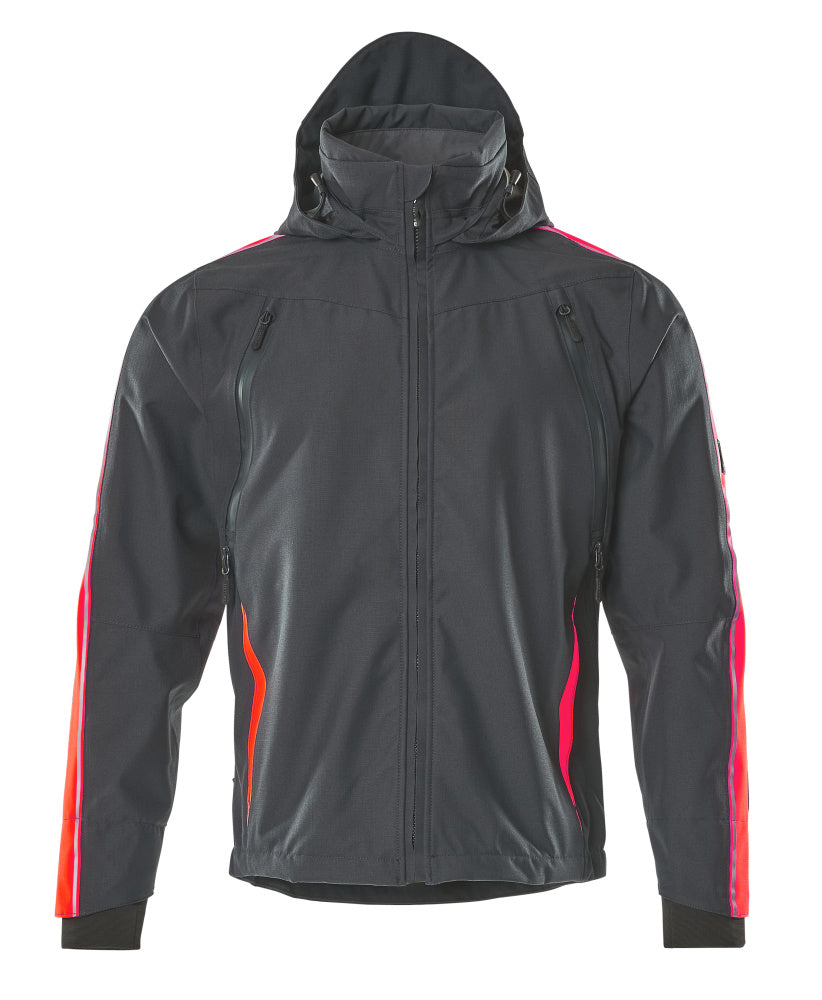 MASCOT HARDWEAR Hard Shell Jacke - Dunkelanthrazit/Hi-vis Rot