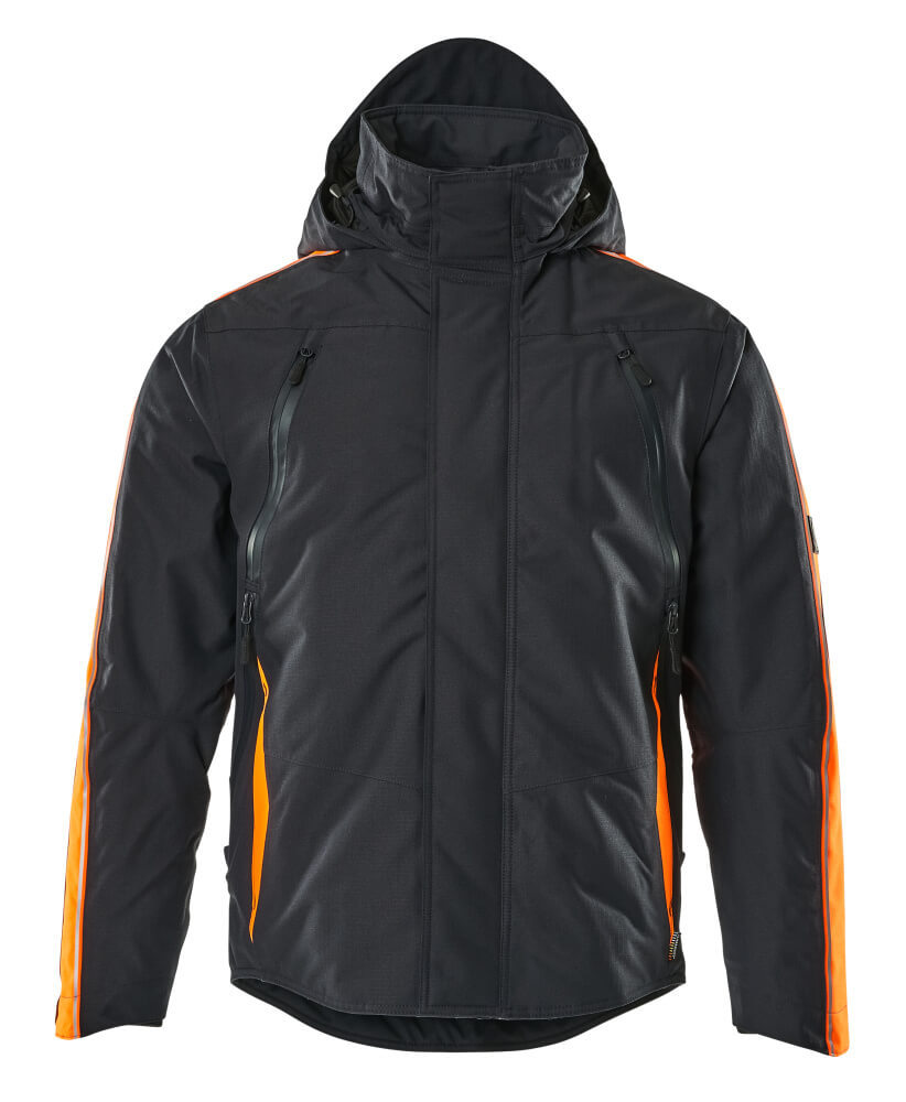 MASCOT HARDWEAR Winterjacke - Schwarzblau/Hi-vis Orange