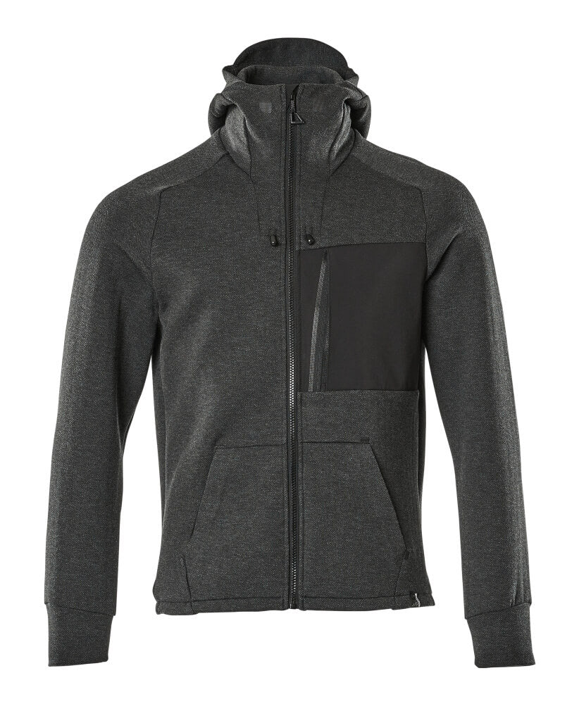 MASCOT ADVANCED Kapuzensweatshirt mit Reißverschluss - Schwarz