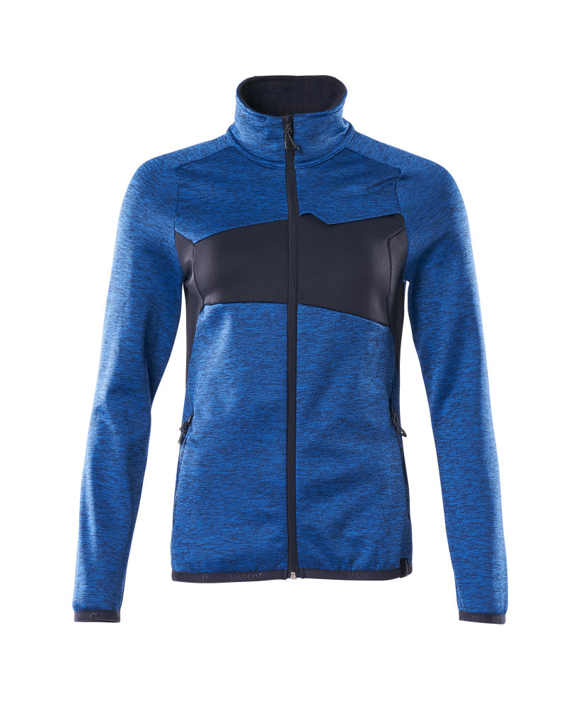 MASCOT ACCELERATE Fleecepullover mit Reißverschluss - Azurblau/Schwarzblau