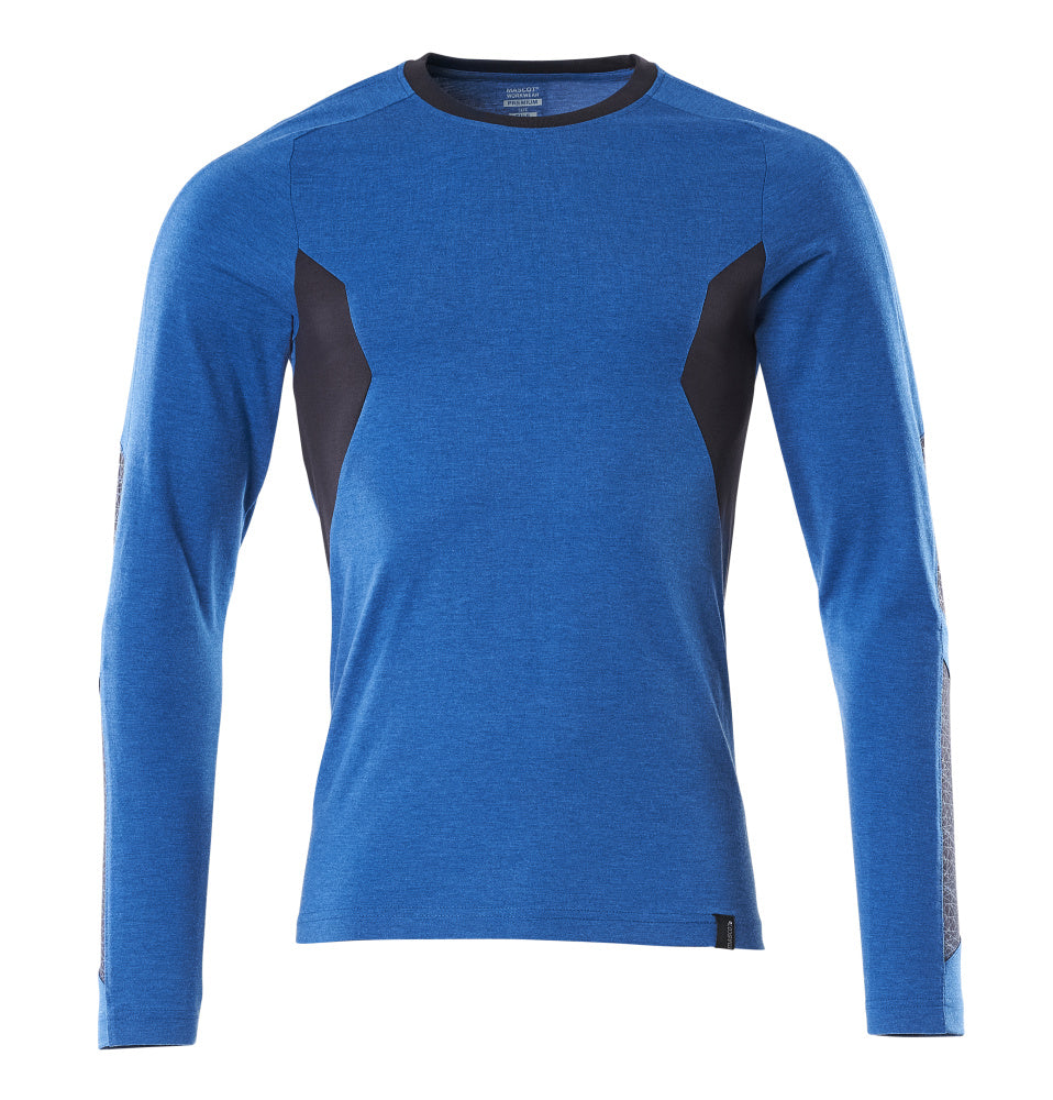 MASCOT ACCELERATE T-Shirt, Langarm - Azurblau/Schwarzblau