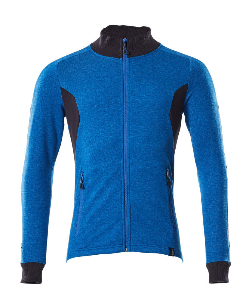 MASCOT ACCELERATE Sweatshirt mit Reißverschluss - Azurblau/Schwarzblau