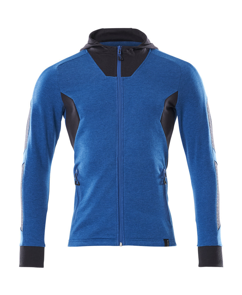 MASCOT ACCELERATE Kapuzensweatshirt mit Reißverschluss - Azurblau/Schwarzblau