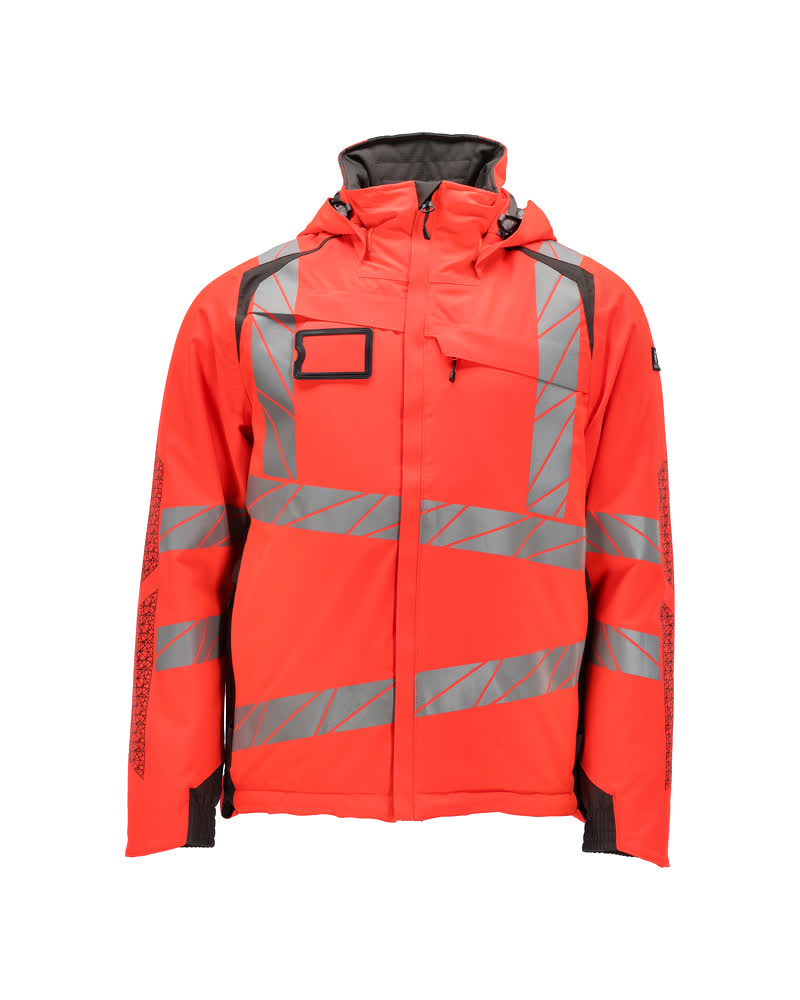MASCOT ACCELERATE SAFE Winterjacke - Hi-vis Rot/Dunkelanthrazit