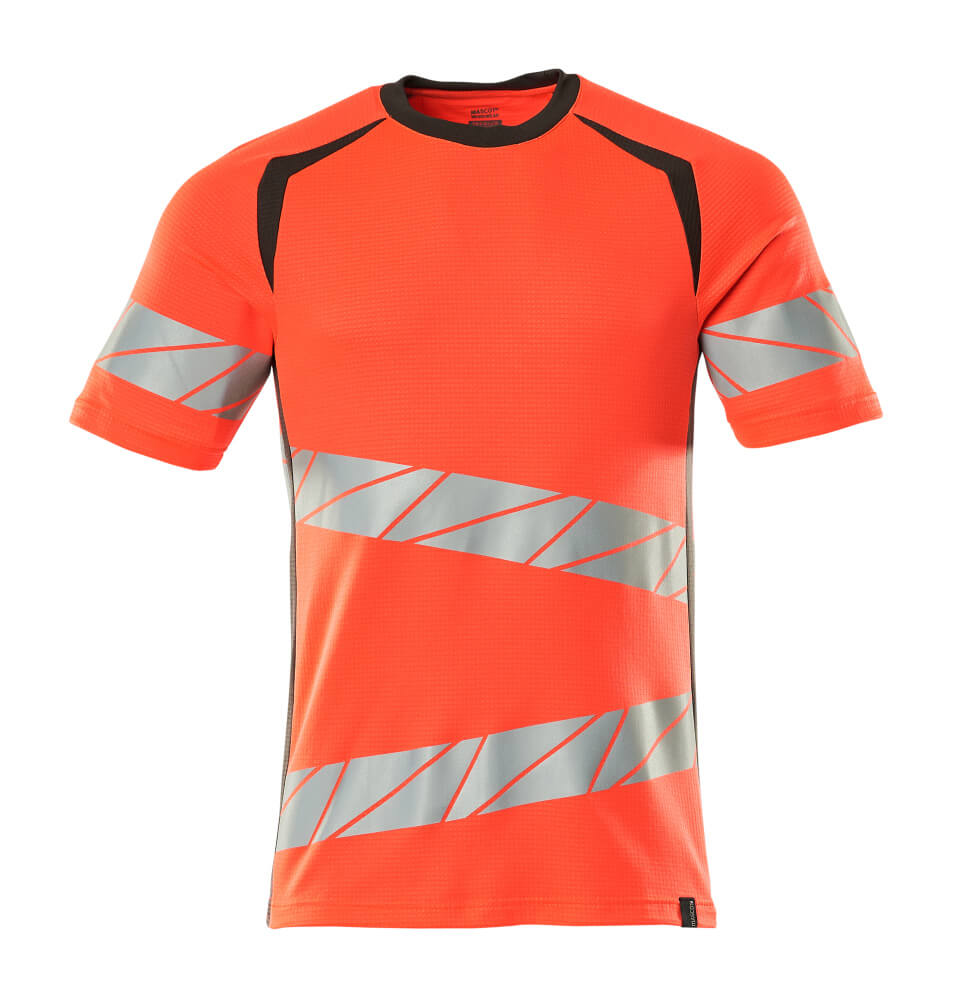 MASCOT ACCELERATE SAFE T-Shirt - Hi-vis Rot/Dunkelanthrazit