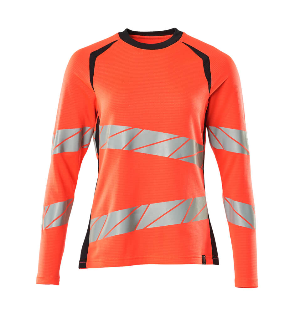 MASCOT ACCELERATE SAFE T-Shirt, Langarm - Hi-vis Rot/Schwarzblau