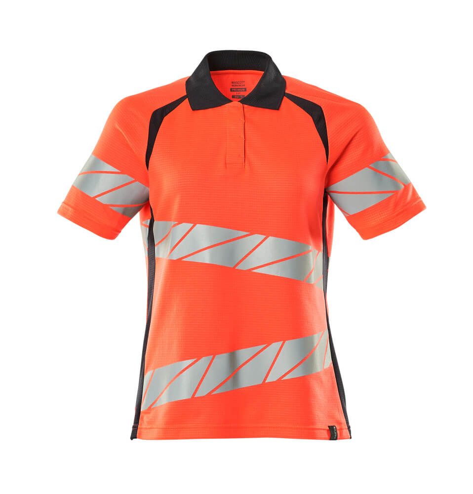 MASCOT ACCELERATE SAFE Polo-Shirt - Hi-vis Rot/Schwarzblau