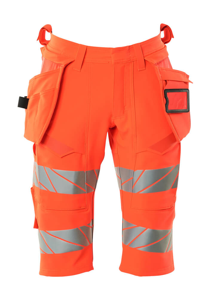 MASCOT ACCELERATE SAFE Shorts, lang mit Hängetaschen - Hi-vis Rot