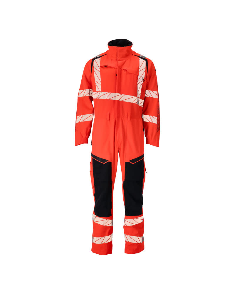MASCOT ACCELERATE SAFE Overall mit Knietaschen - Hi-vis Rot/Schwarzblau