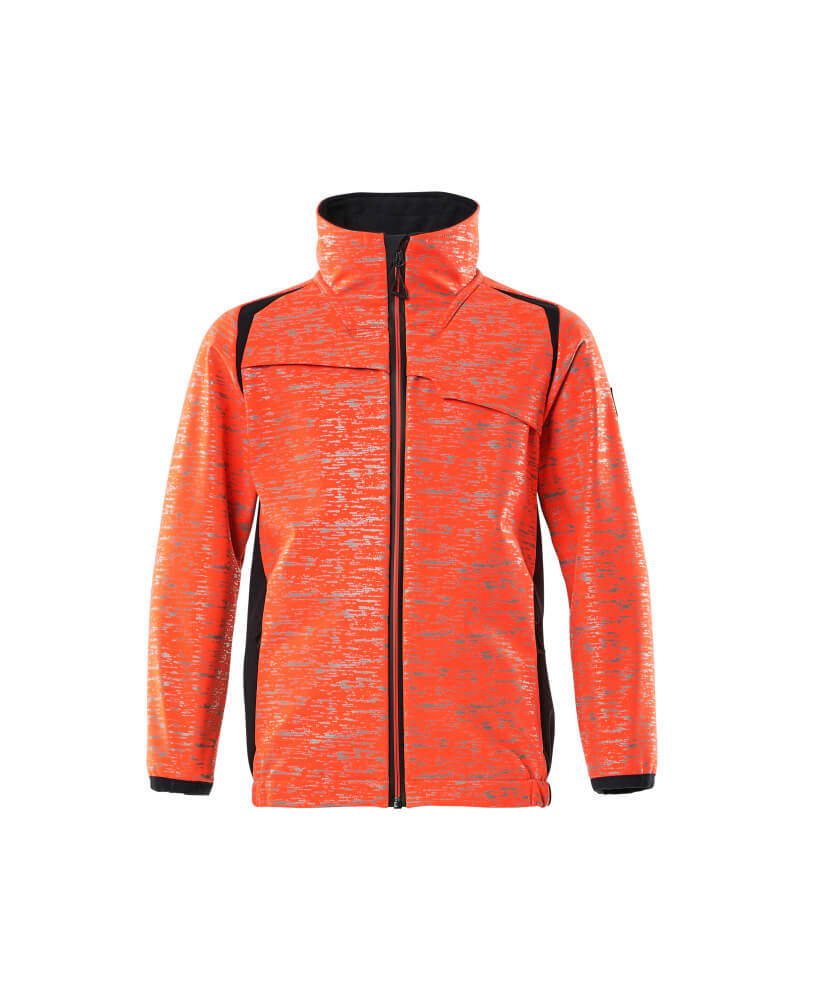 MASCOT ACCELERATE SAFE Softshell Jacke für Kinder - Hi-vis Rot/Schwarzblau