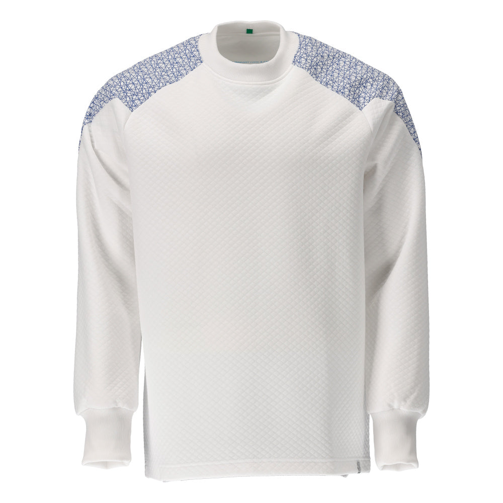 MASCOT FOOD & CARE Sweatshirt - Weiß/Azurblau