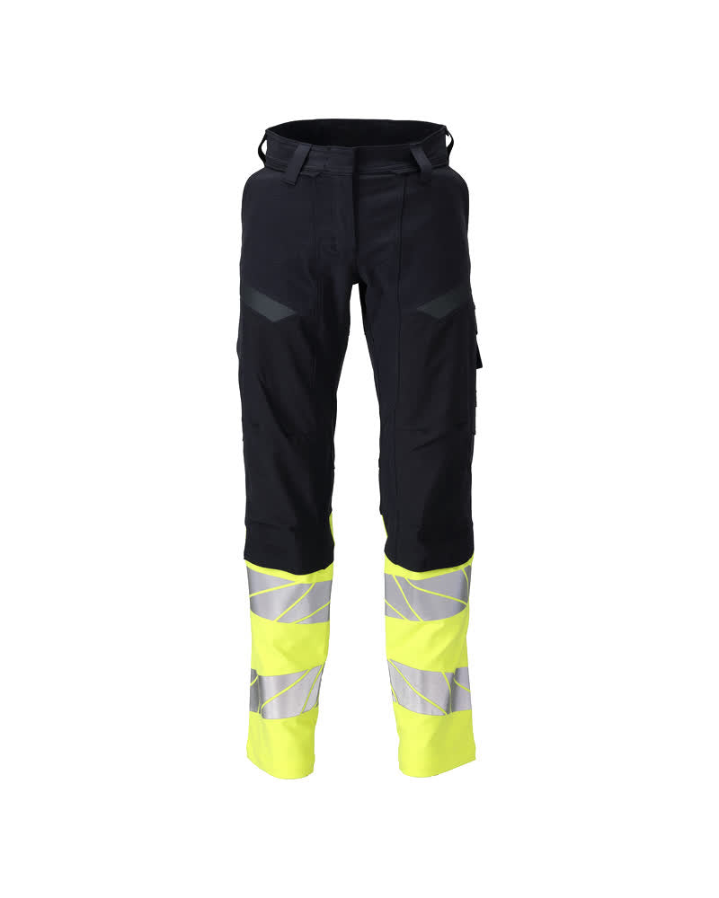 MASCOT ACCELERATE MULTISAFE Hose mit Knietaschen - Schwarzblau/Hi-vis Gelb