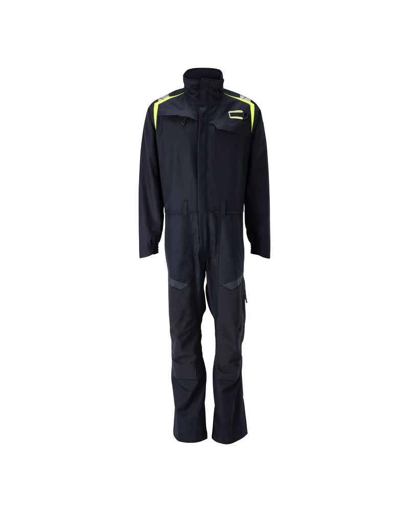 MASCOT ACCELERATE MULTISAFE Overall mit Knietaschen - Schwarzblau/Hi-vis Gelb