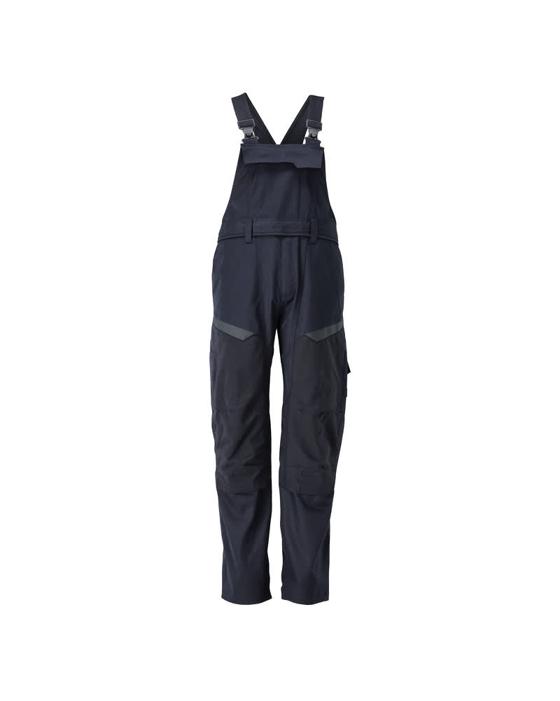 MASCOT ACCELERATE MULTISAFE Latzhose mit Knietaschen - Schwarzblau/Hi-vis Gelb