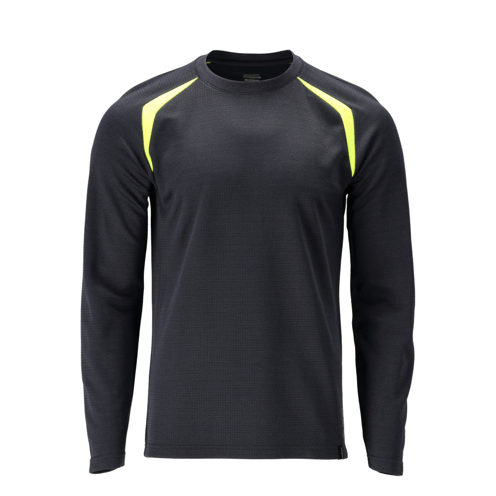 MASCOT ACCELERATE MULTISAFE T-Shirt, Langarm - Schwarzblau/Hi-vis Gelb