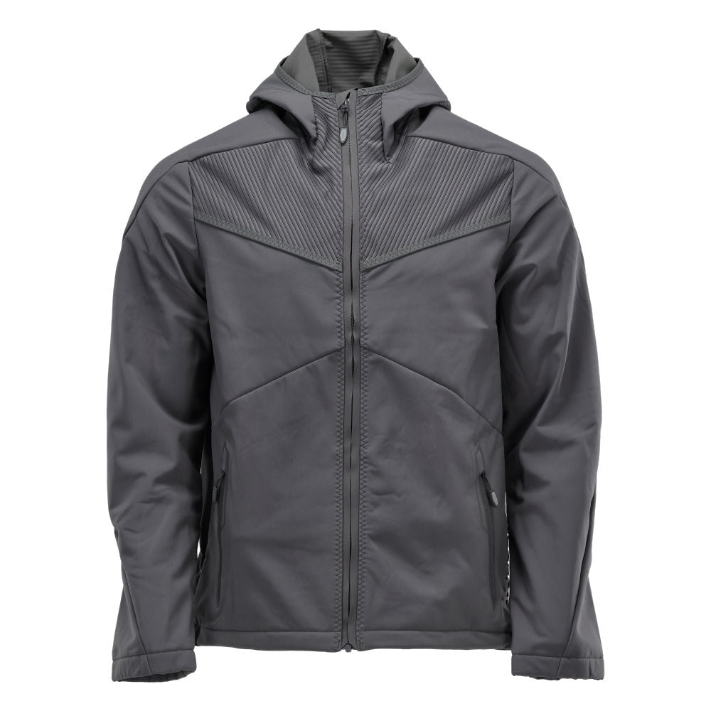 MASCOT CUSTOMIZED Softshell Jacke mit Kapuze - Anthrazitgrau