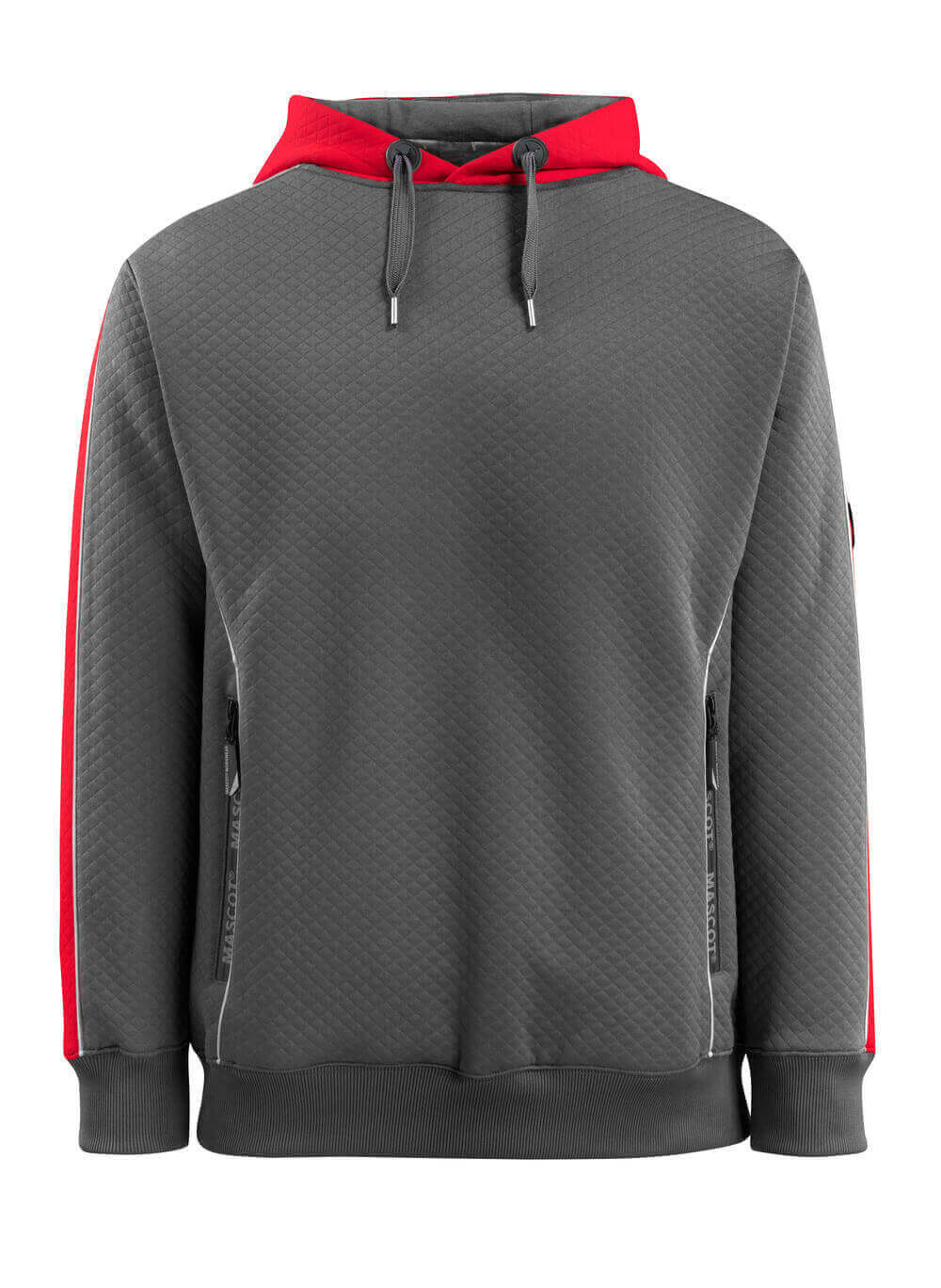 MASCOT HARDWEAR Kapuzensweatshirt - Dunkelanthrazit/Hi-vis Rot