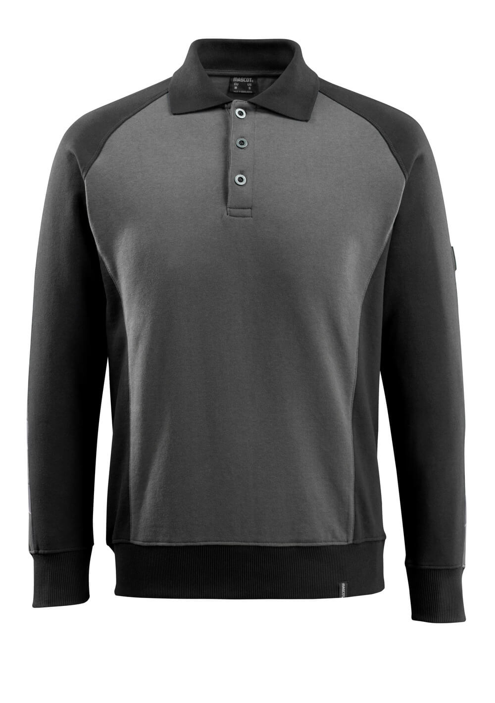 MASCOT UNIQUE Polo-Sweatshirt - Dunkelanthrazit/Schwarz