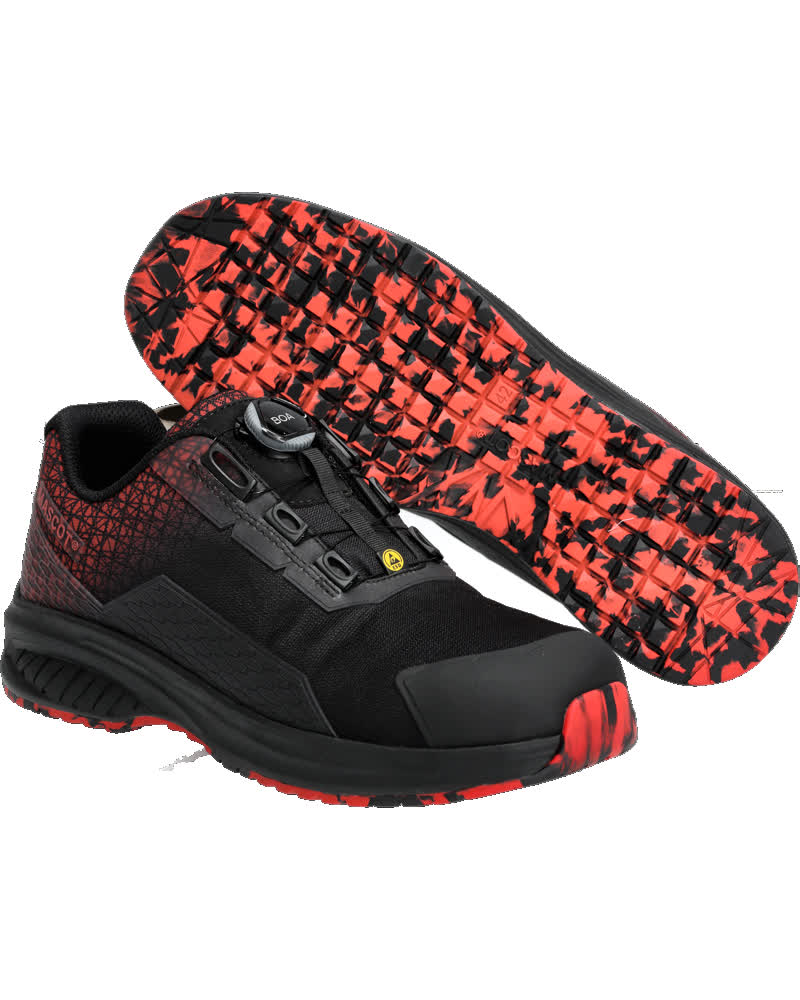 MASCOT FOOTWEAR ACCELERATE Sicherheitsschuhe - Schwarz/Verkehrsrot