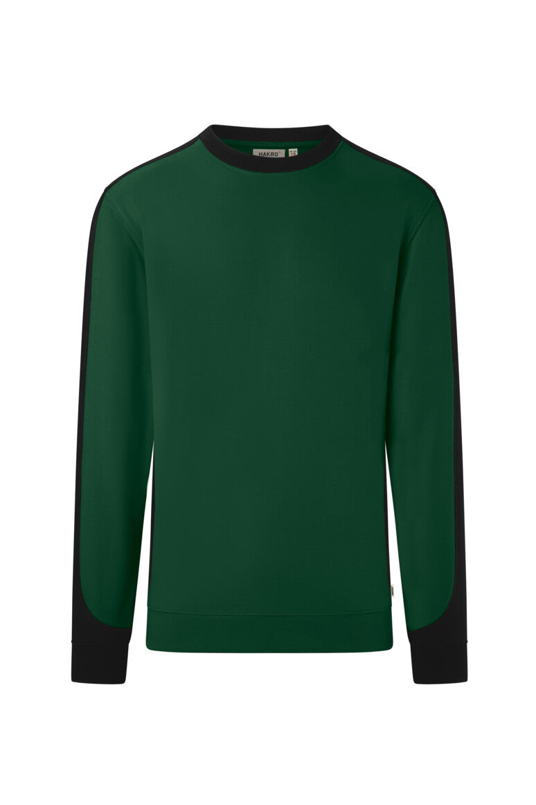 HAKRO Sweatshirt Contrast MIKRALINAR® ECO Unisex (0549) – Tanne