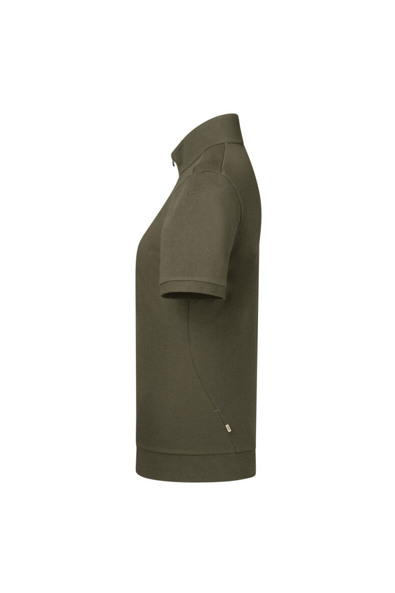 HAKRO Zip-Shirt Piqué MIKRALINAR® ECO Damen (0334) – Olive