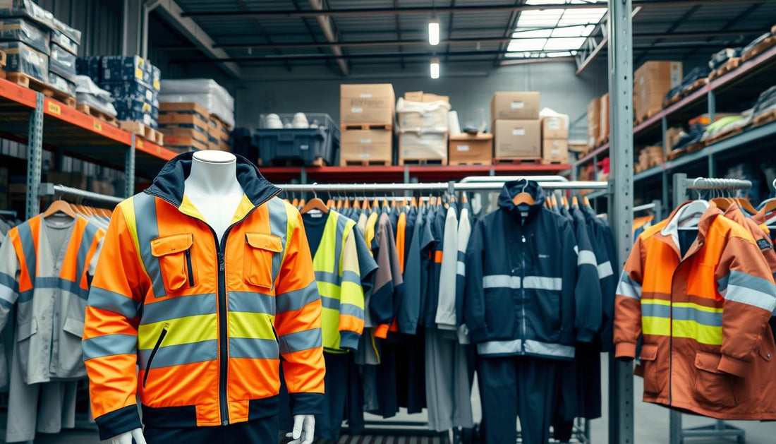 arbeitskleidung im lager