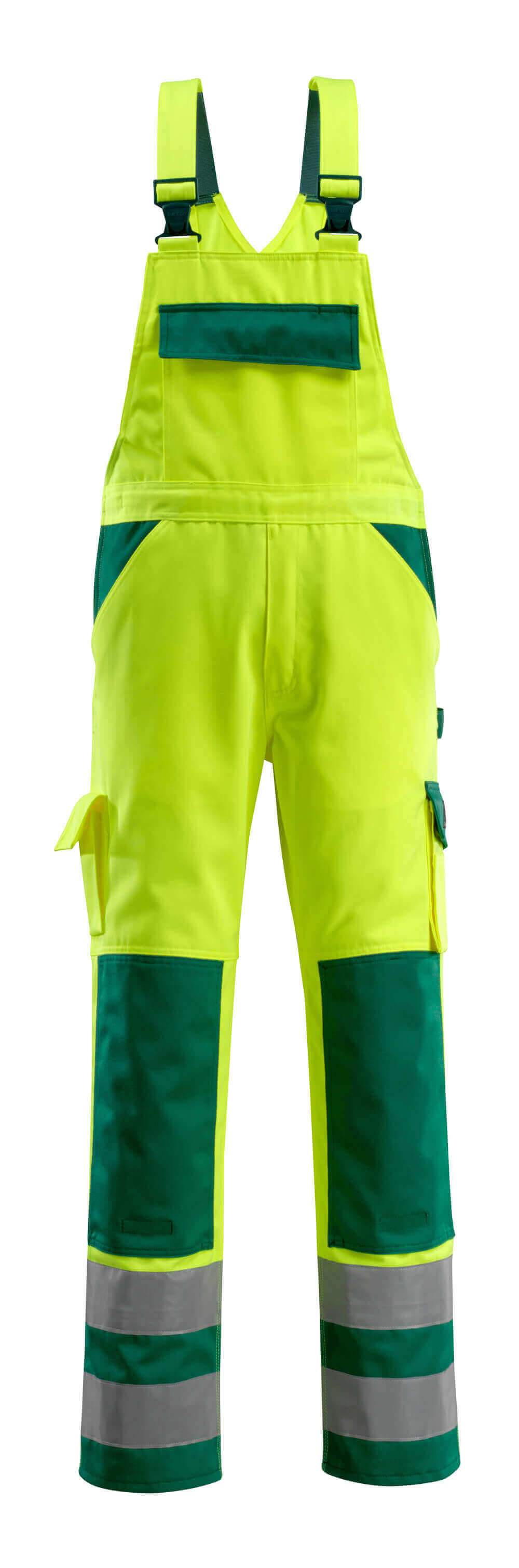 MASCOT SAFE COMPETE Latzhose mit Knietaschen - Hi-vis Gelb/Grün
