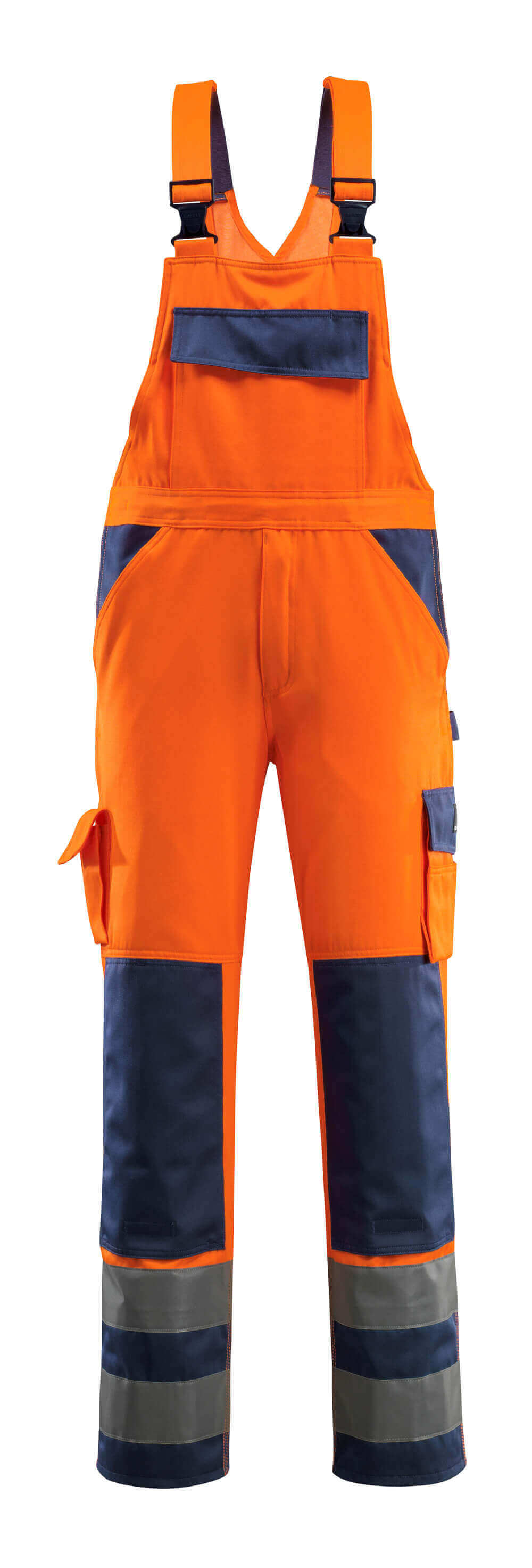 MASCOT SAFE COMPETE Latzhose mit Knietaschen - Hi-vis Orange/Marine