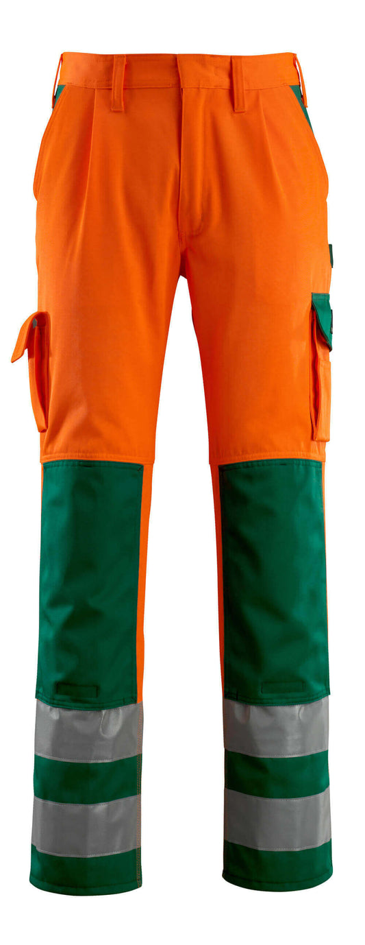 MASCOT SAFE COMPETE Hose mit Knietaschen - Hi-vis Orange/Grün