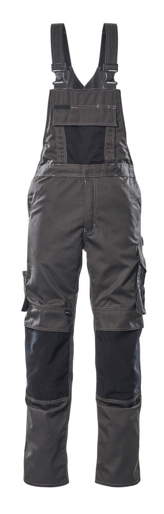 MASCOT UNIQUE Latzhose mit Knietaschen - Dunkelanthrazit/Schwarz