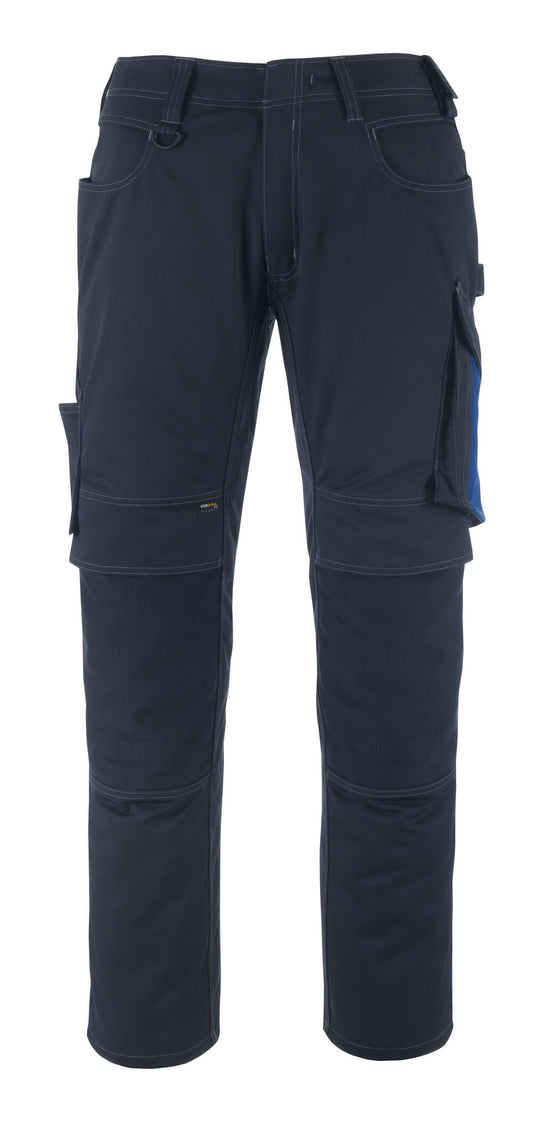MASCOT UNIQUE Hose mit Knietaschen - Schwarzblau/Kornblau