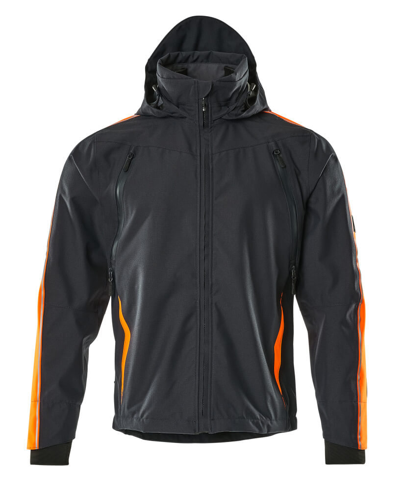 MASCOT HARDWEAR Hard Shell Jacke - Schwarzblau/Hi-vis Orange