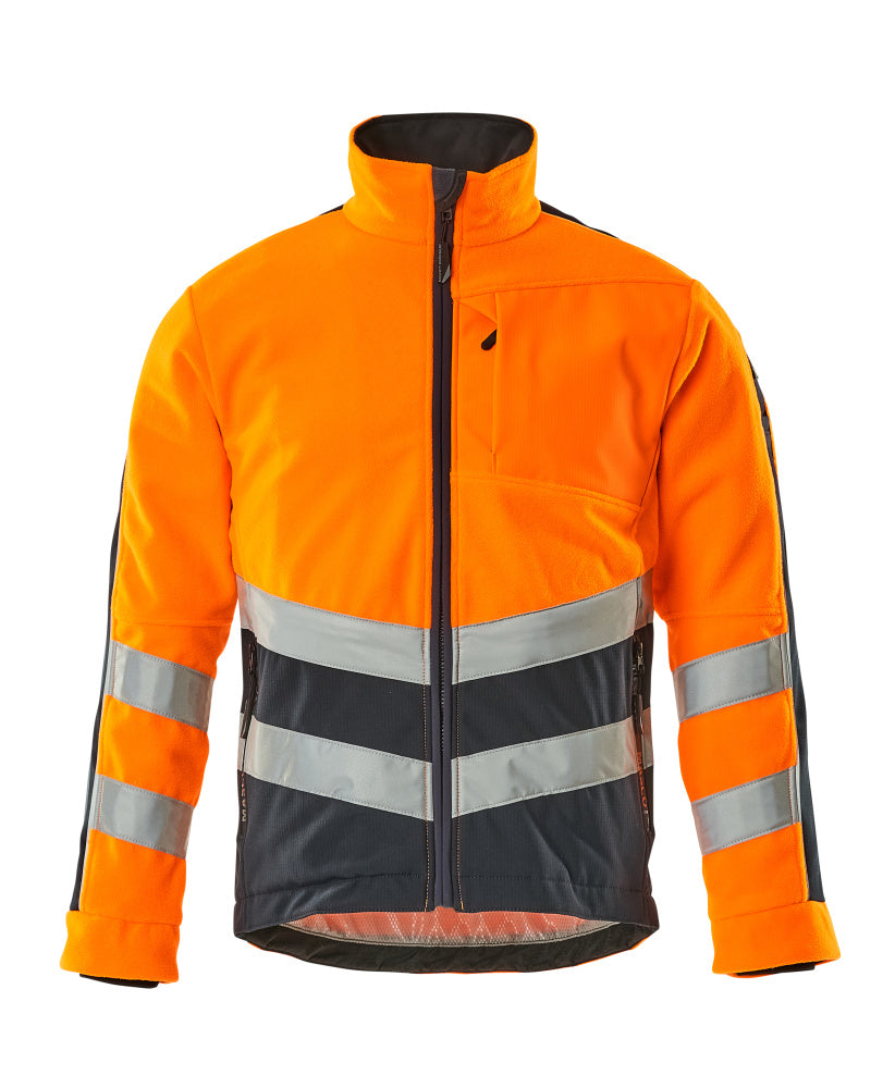 MASCOT SAFE SUPREME Fleecejacke - Hi-vis Orange/Schwarzblau