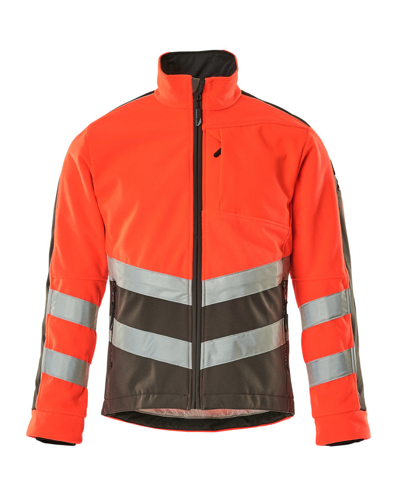 MASCOT SAFE SUPREME Fleecejacke - Hi-vis Rot/Dunkelanthrazit