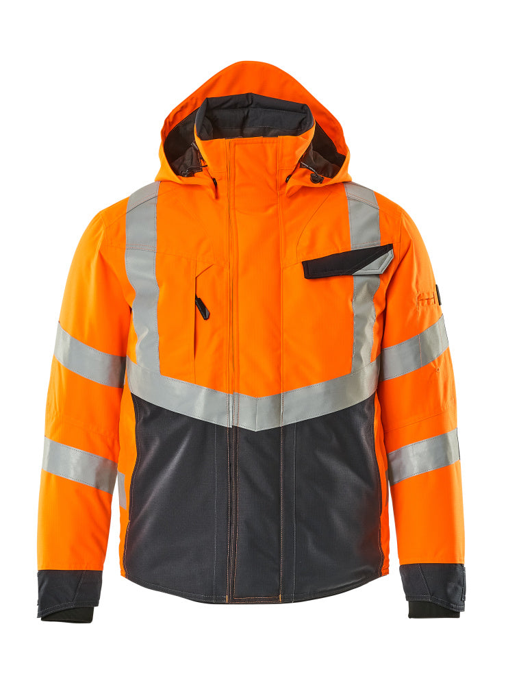 MASCOT SAFE SUPREME Winterjacke - Hi-vis Orange/Schwarzblau