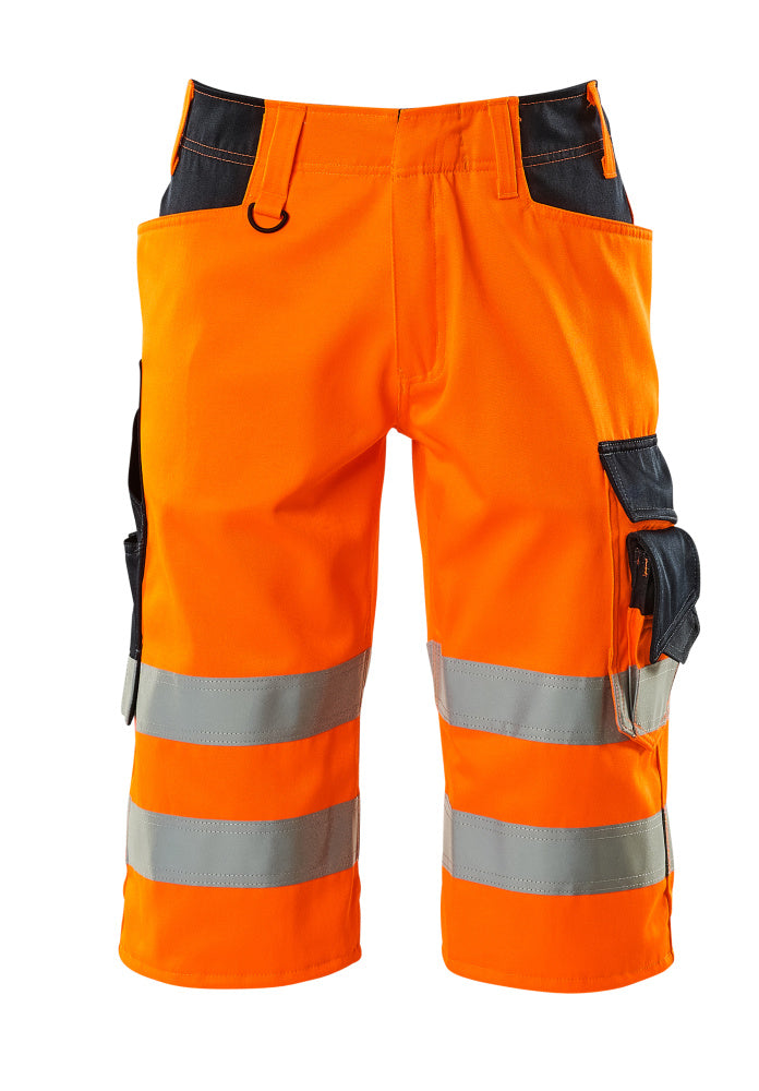 MASCOT SAFE SUPREME Shorts, lang - Hi-vis Orange/Schwarzblau