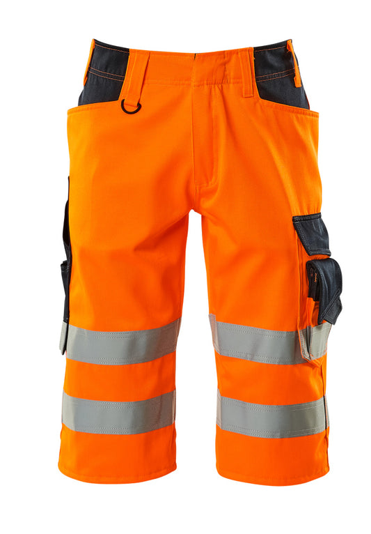 MASCOT SAFE SUPREME Shorts, lang - Hi-vis Orange/Schwarzblau