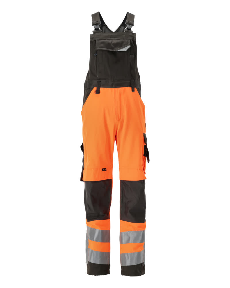 MASCOT SAFE SUPREME Latzhose mit Knietaschen - Hi-vis Orange/Dunkelanthrazit