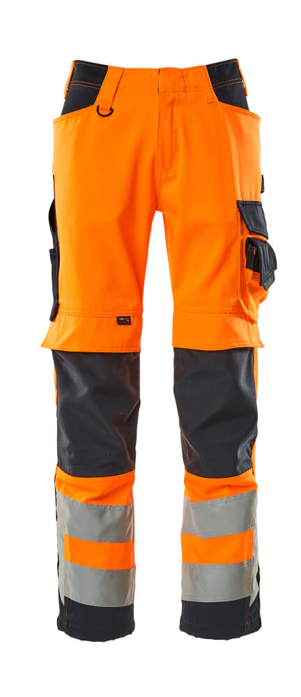 MASCOT SAFE SUPREME Hose mit Knietaschen - Hi-vis Orange/Schwarzblau