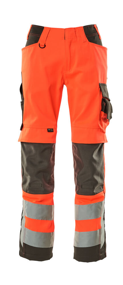 MASCOT SAFE SUPREME Hose mit Knietaschen - Hi-vis Rot/Dunkelanthrazit