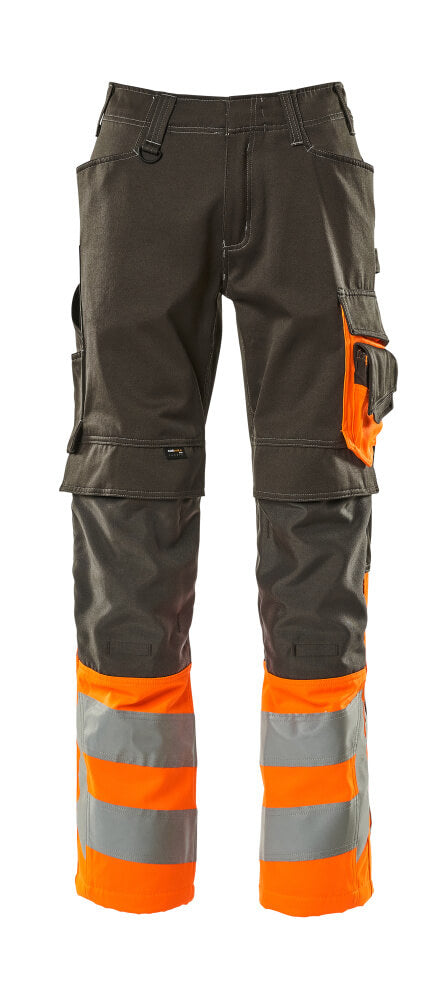 MASCOT SAFE SUPREME Hose mit Knietaschen - Dunkelanthrazit/Hi-vis Orange