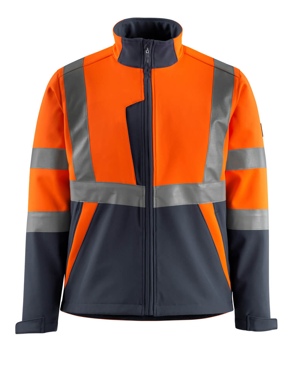 MASCOT SAFE LIGHT Softshell Jacke - Hi-vis Orange/Schwarzblau