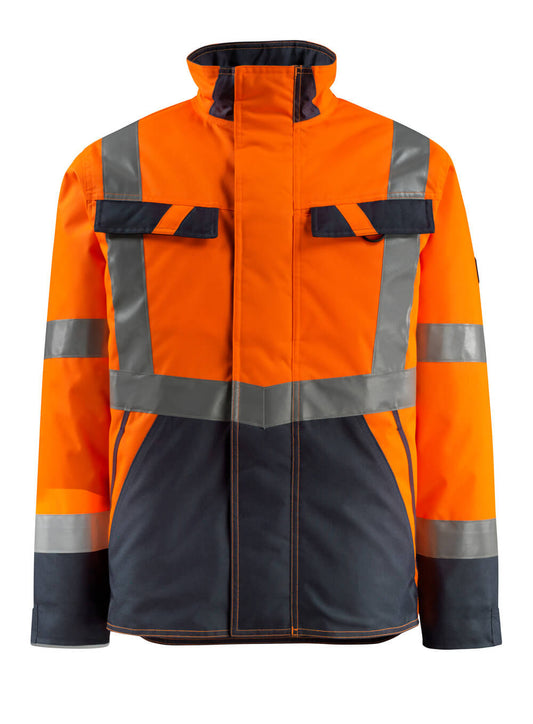 MASCOT SAFE LIGHT Winterjacke - Hi-vis Orange/Schwarzblau