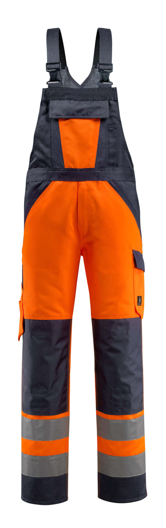 MASCOT SAFE LIGHT Latzhose mit Knietaschen - Hi-vis Orange/Schwarzblau