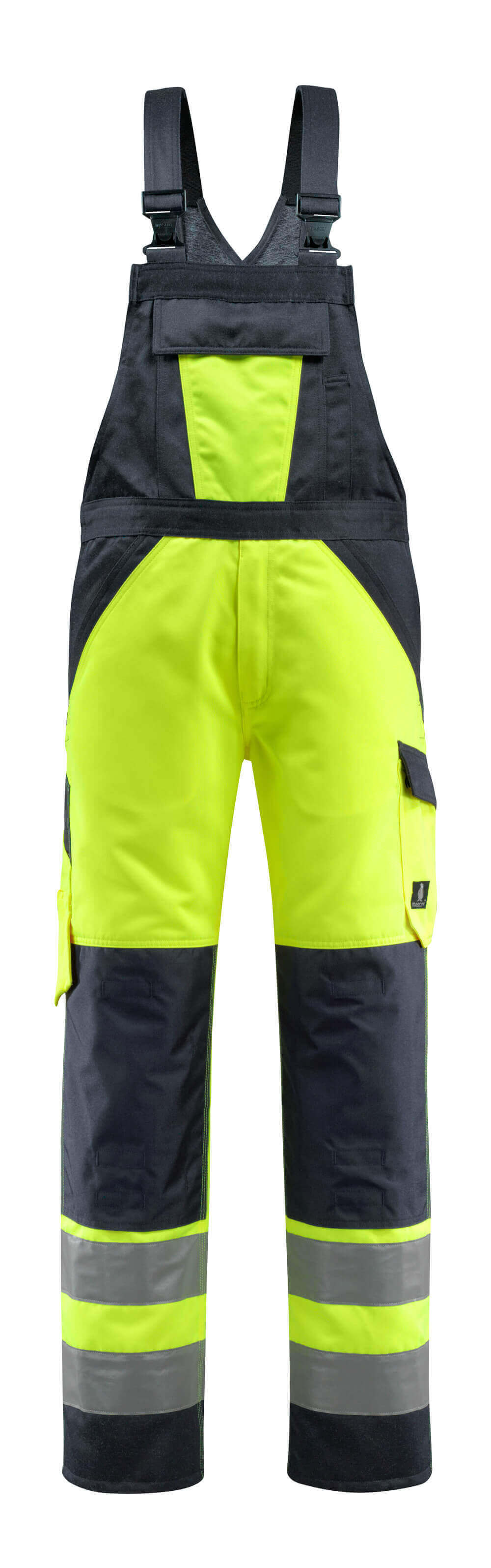 MASCOT SAFE LIGHT Latzhose mit Knietaschen - Hi-vis Gelb/Schwarzblau