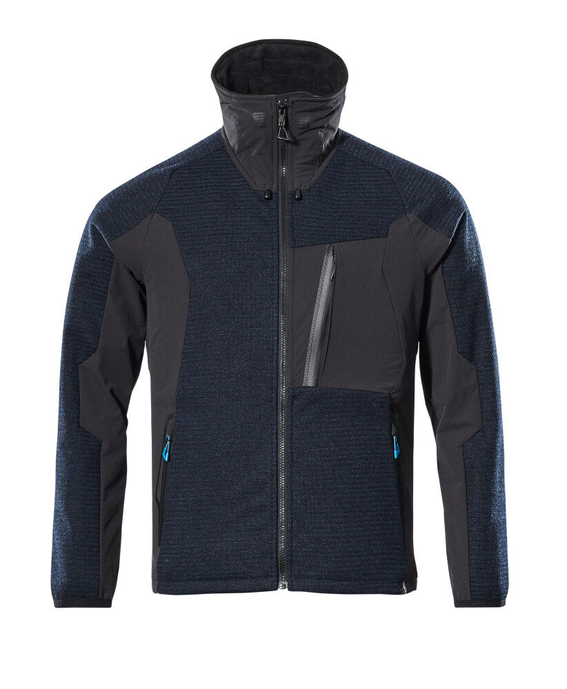 MASCOT ADVANCED Strickjacke mit Reißverschluss - Schwarzblau/Schwarz