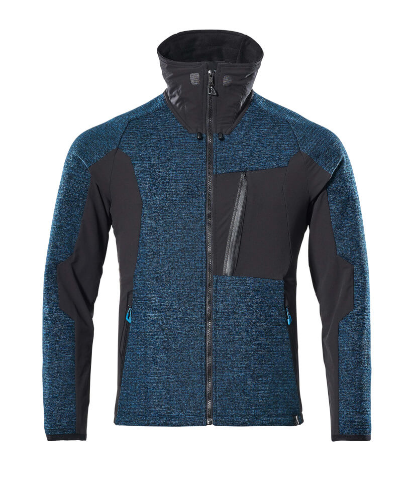 MASCOT ADVANCED Strickjacke mit Reißverschluss - Dunkelpetroleum/Schwarz