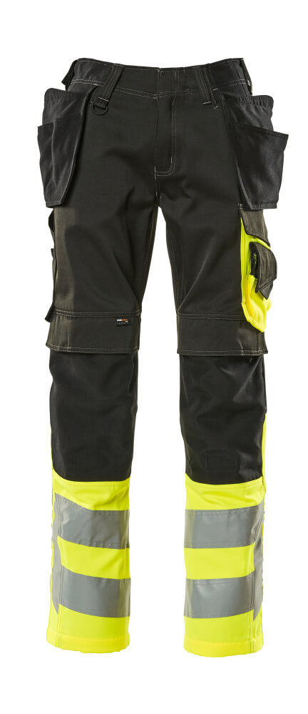 MASCOT SAFE SUPREME Hose mit Hängetaschen - Schwarz/Hi-vis Gelb